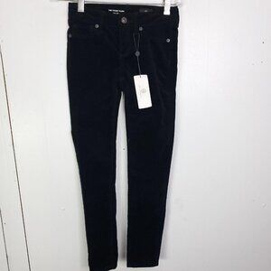 Kids Girls 8 Twiggy Plush Velvet Soft Super Skinny Black New Photos